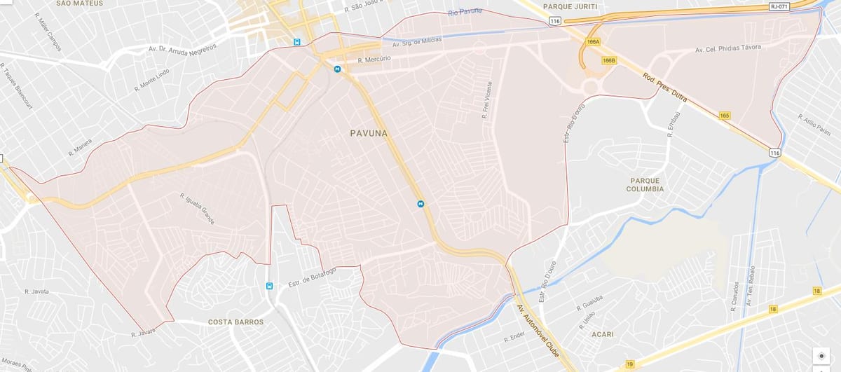 แผนที่ของ Pavuna