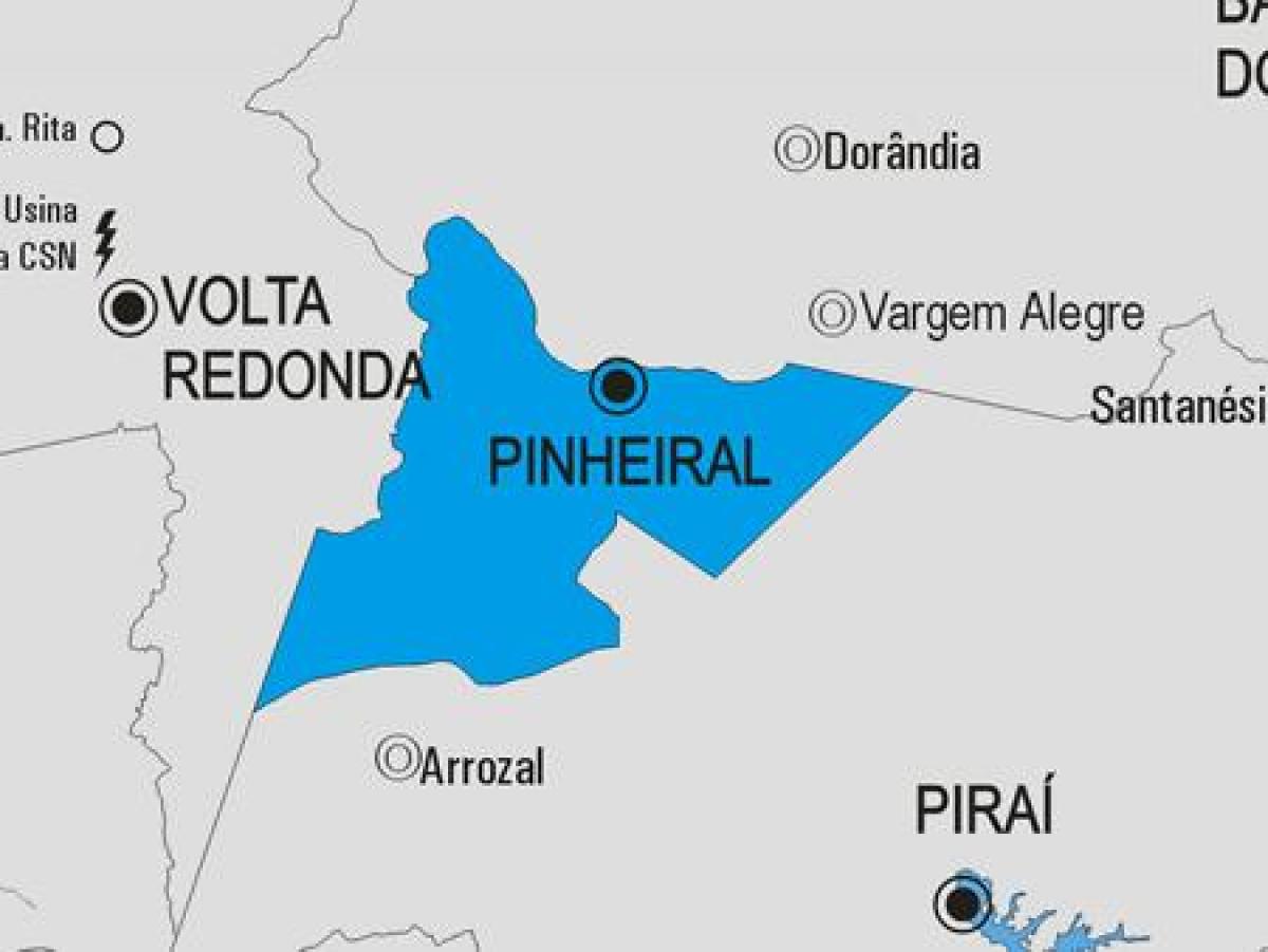 แผนที่ของ Pinheiral municipality