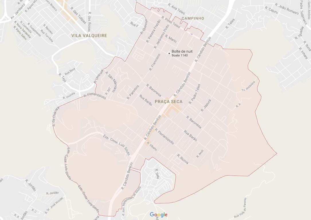 แผนที่ของ Praça Seca