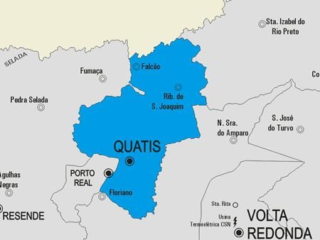 แผนที่ของ Quatis municipality