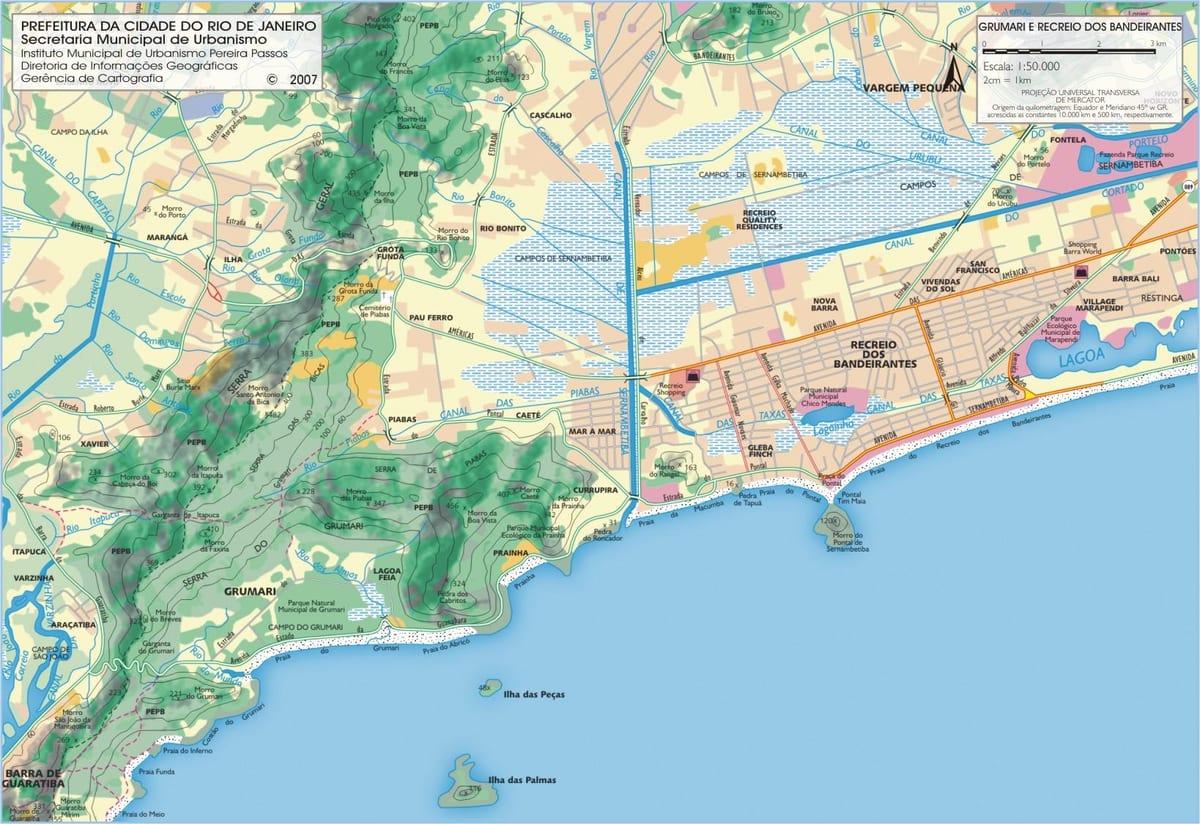 แผนที่ของ Reserva ชายหาด