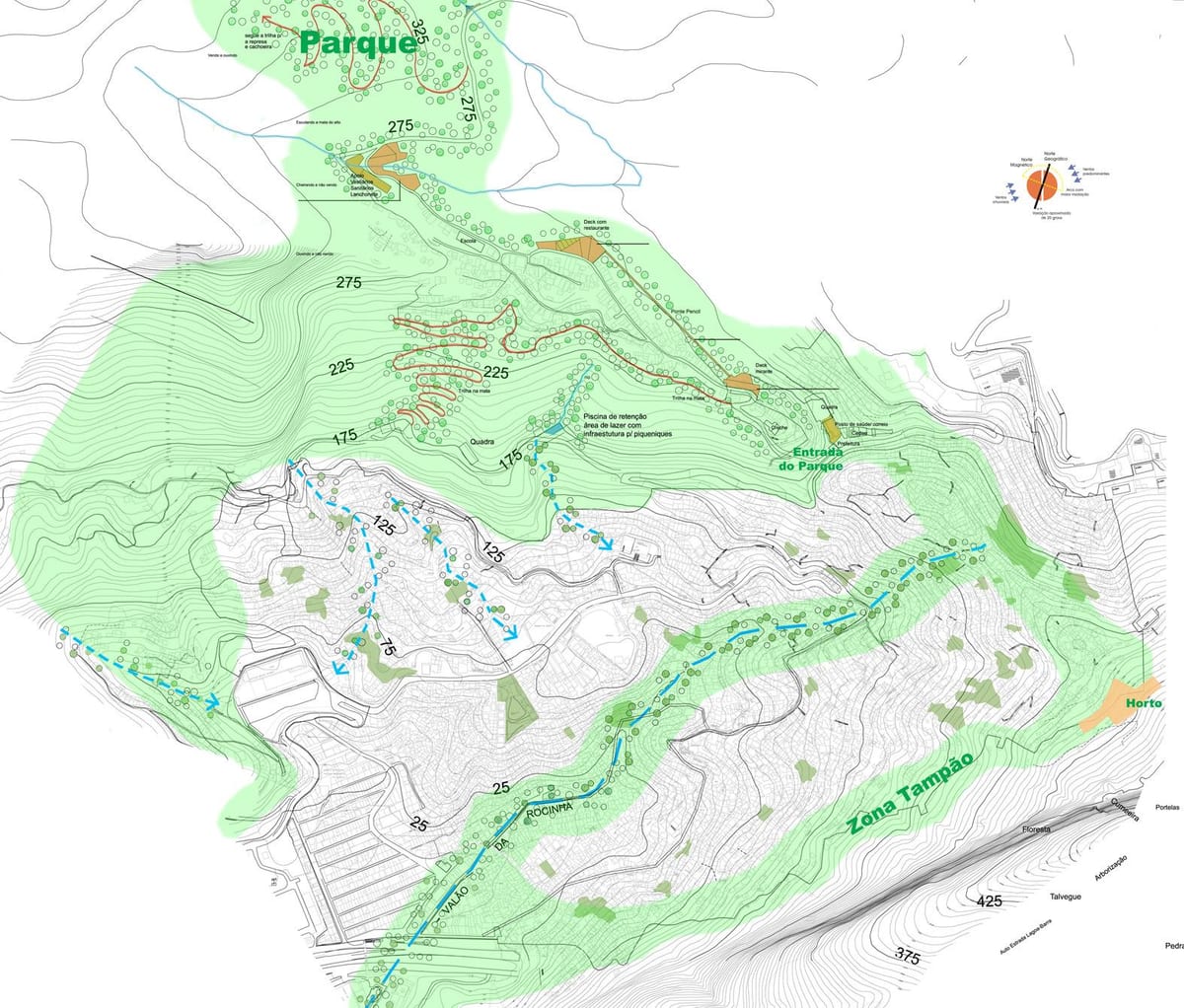 แผนที่ของ Rocinha favela