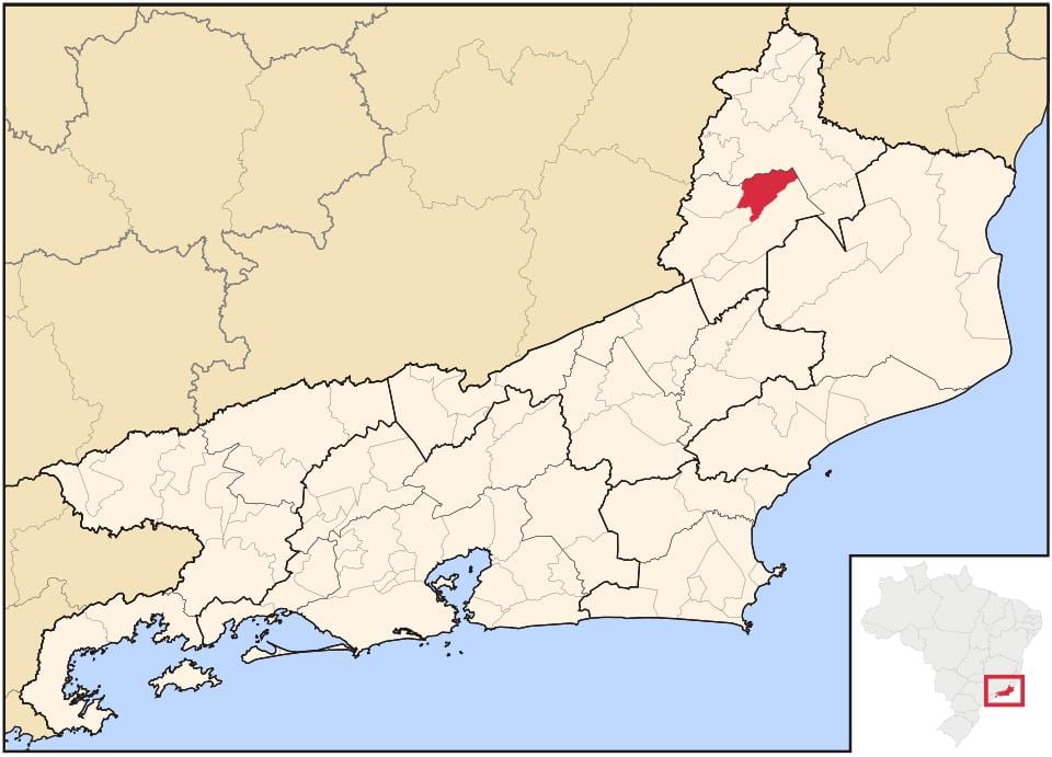 แผนที่ของ São José เดอ Ubá