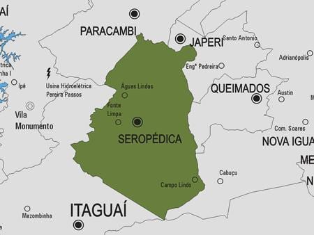 แผนที่ของ Seropédica municipality