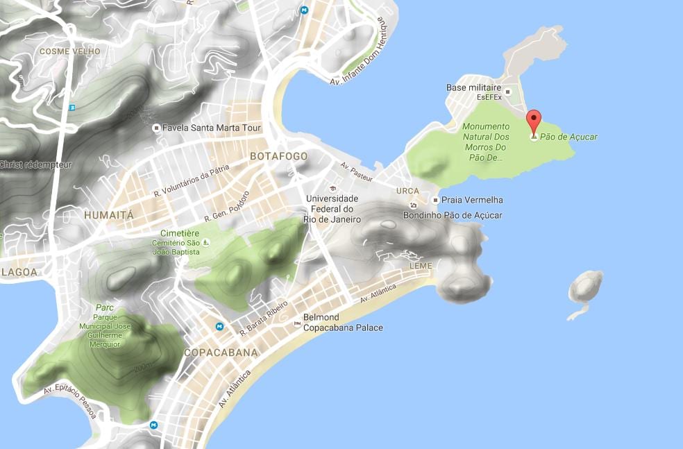 แผนที่ของ Sugarloaf ภูเขา