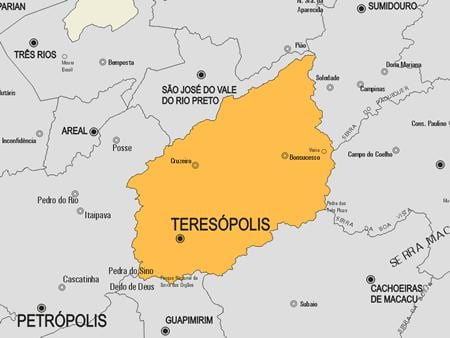 แผนที่ของ Teresópolis municipality