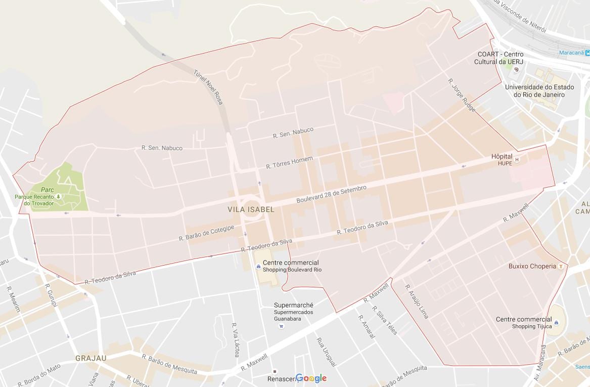 แผนที่ของ Vila องอิซซาเบล