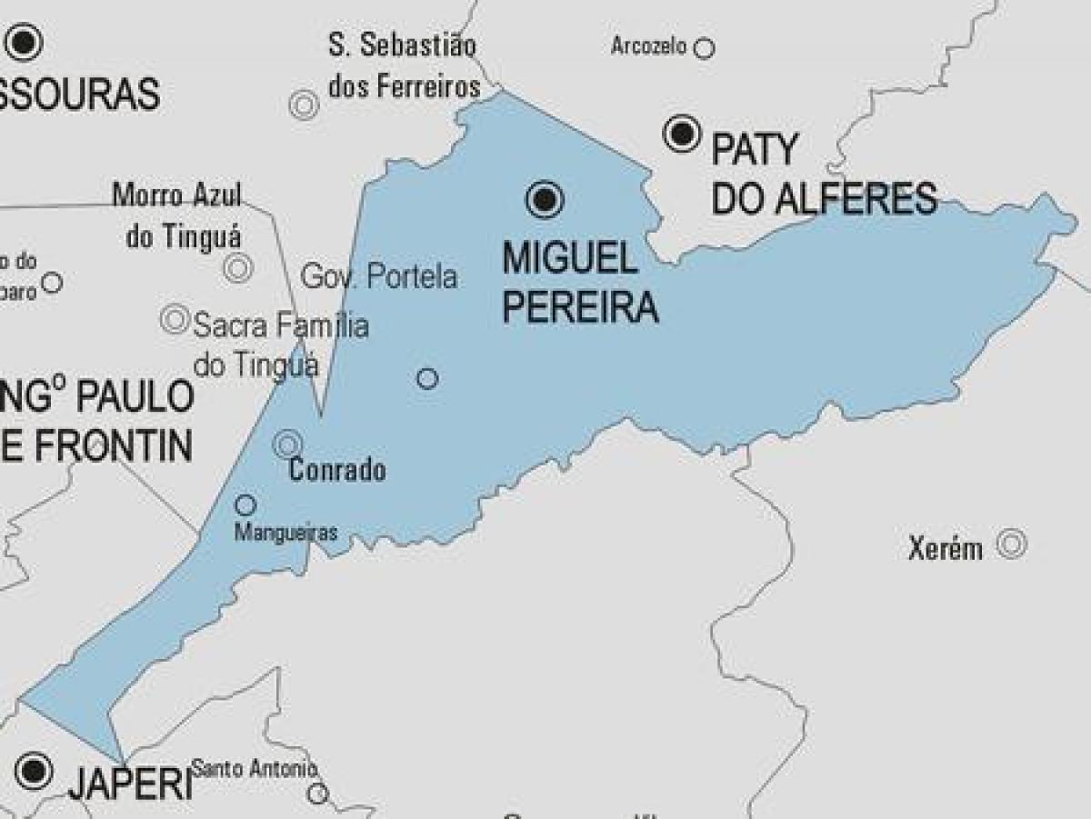 แผนที่ของมิเกล colombia. kgm municipality