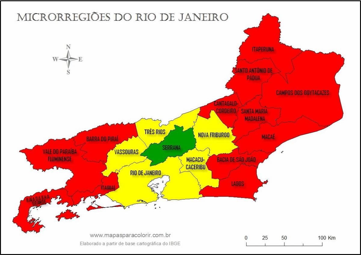 แผนที่ของโคร-ดินแดน brazil. kgm