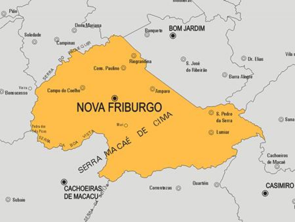 แผนที่ของโนวาสโค Friburgo municipality