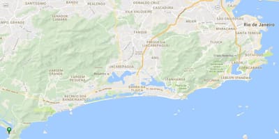 แผนที่ของชายหาด Barra เดอ Guaratiba