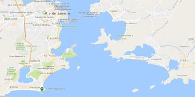 แผนที่ของชายหาด Diabo