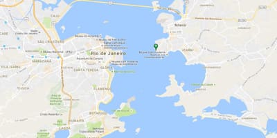 แผนที่ของชายหาด Gragoatá