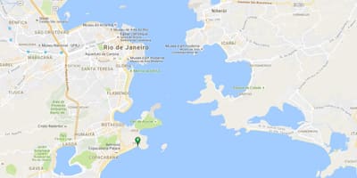 แผนที่ของชายหาด Leme
