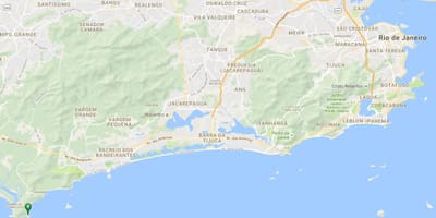 แผนที่ของชายหาด Perigoso