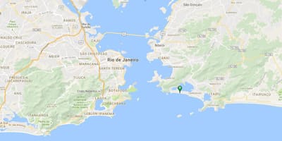 แผนที่ของชายหาด Piratininga