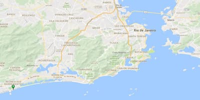 แผนที่ของชายหาด Recreio งสิ่งที่จะทำ Bandeirantes