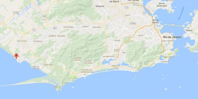 แผนที่ของชายหาด Sepetiba
