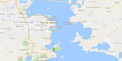 แผนที่ของชายหาด Vermelha