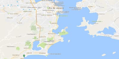 แผนที่ของชายหาด Vidigal