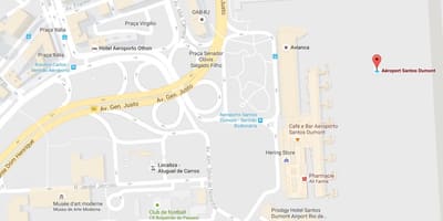 แผนที่ของซาน Dumont สนามบิน