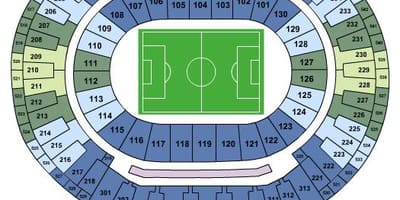 แผนที่ของสนามกีฬา Maracanã sièges