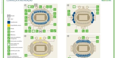 แผนที่ของสนามกีฬา olympique brazil. kgm