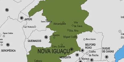 แผนที่ของโนวาสโค Iguaçu municipality