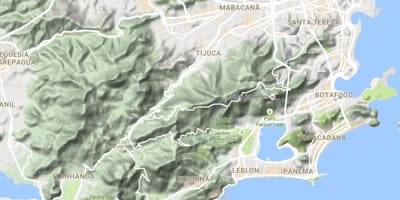 แผนที่ของโล่งอก brazil. kgm