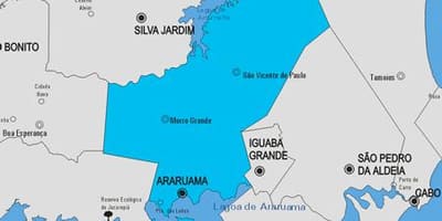 แผนที่ของ Araruama municipality