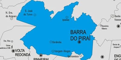 แผนที่ของ Barra ทำ Piraí municipality