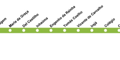 แผนที่ของ brazil. kgm เมโทรบรรทัด 2(สีเขียว)