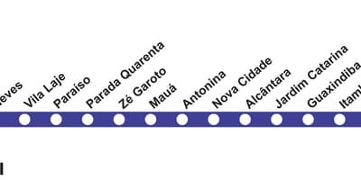 แผนที่ของ brazil. kgm เมโทรบรรทัด 3(สีน้ำเงิน)