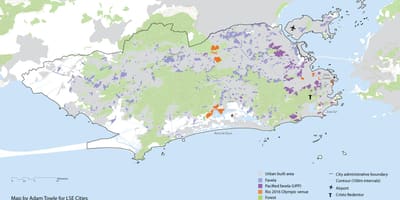 แผนที่ของ brazil. kgm favelas