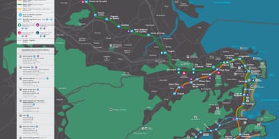 แผนที่ของ brazil. kgm transports