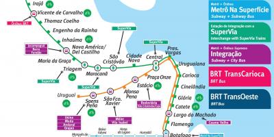 แผนที่ของ brazil. kgm รถไฟใต้ดิน