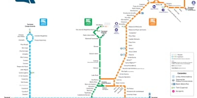 แผนที่ของ BRT brazil. kgm
