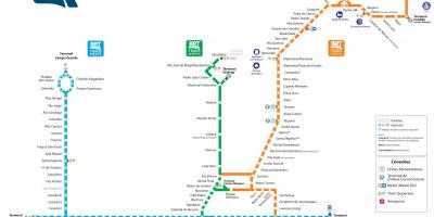 แผนที่ของ BRT brazil. kgm