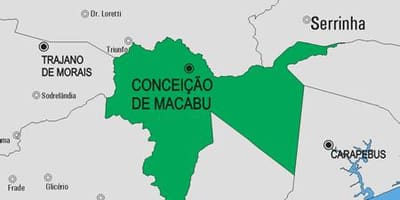 แผนที่ของ Conceição เดอ Macabu municipality