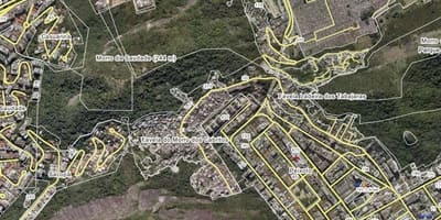 แผนที่ของ favela Ladeira งสิ่งที่จะทำ Tabajaras