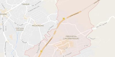แผนที่ของ Freguesia เดอ Jacarepaguá