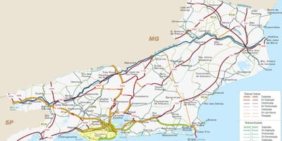แผนที่ของ highways brazil. kgm