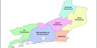 แผนที่ของ mesoregions brazil. kgm
