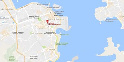 แผนที่ของ Metropolitan Cathedral ของเซบาสเตียนเซนต์