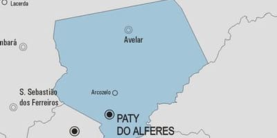 แผนที่ของ Paty ทำ Alferes municipality