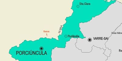 แผนที่ของ Porciúncula municipality