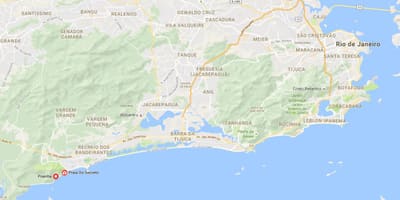 แผนที่ของ Prainha ชายหาด