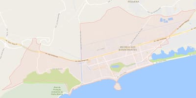 แผนที่ของ Recreio งสิ่งที่จะทำ Bandeirantes