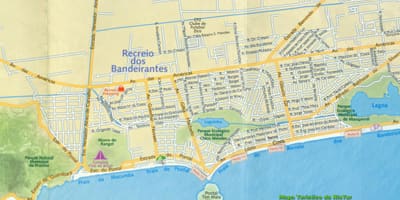 แผนที่ของ Recreio ชายหาด