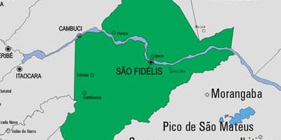 แผนที่ของ São ฟรานซิสโกเดอ Itabapoana municipality